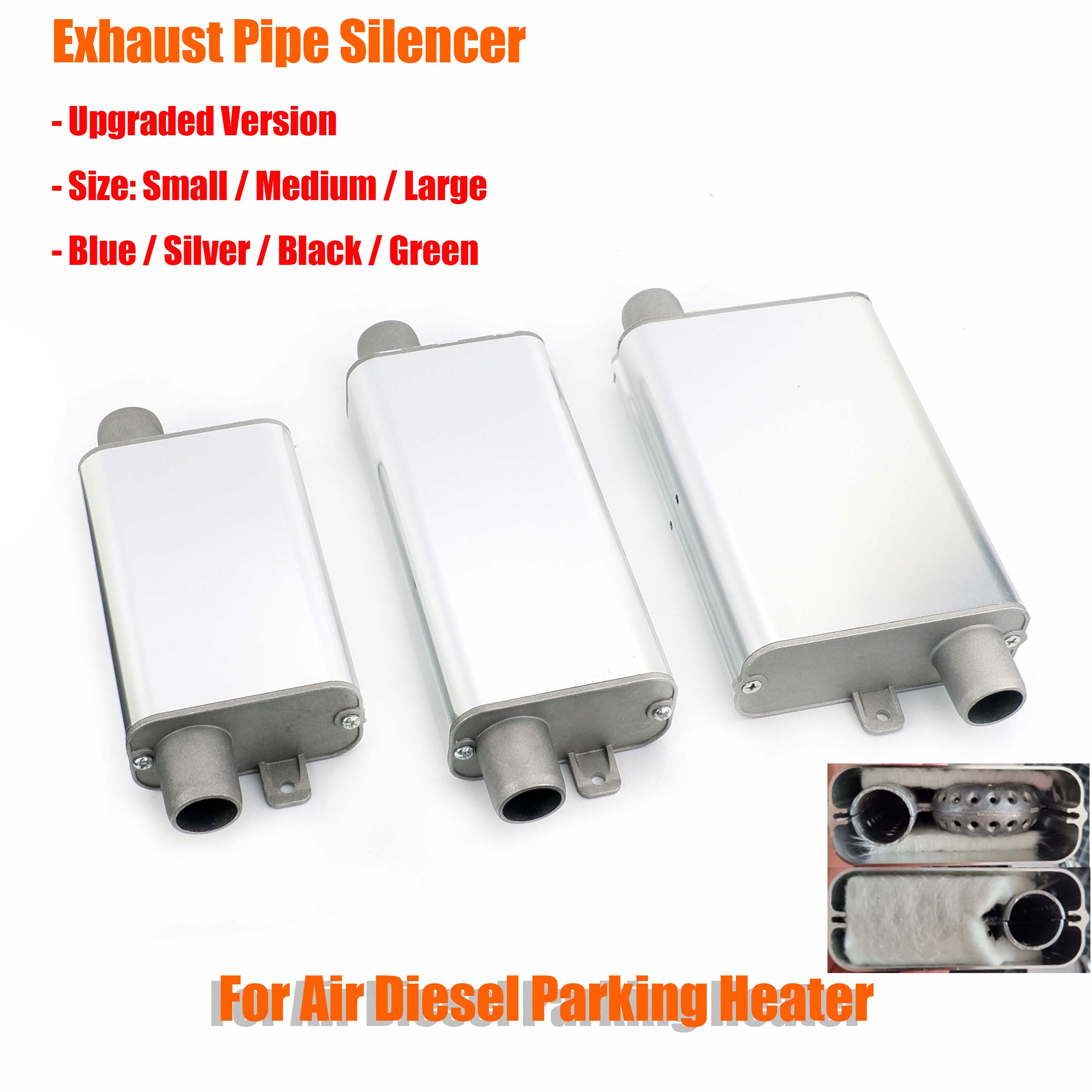 Diesel Heater Ducting Kit - 24mm 머플러 소음 감소 S형 곡선형