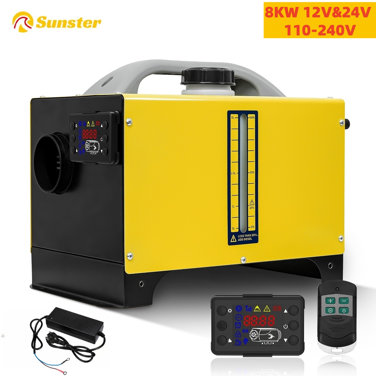 Diesel Air Heater Lcd Controller - 8KW 12V 24V 110-240V 휴대용 디젤