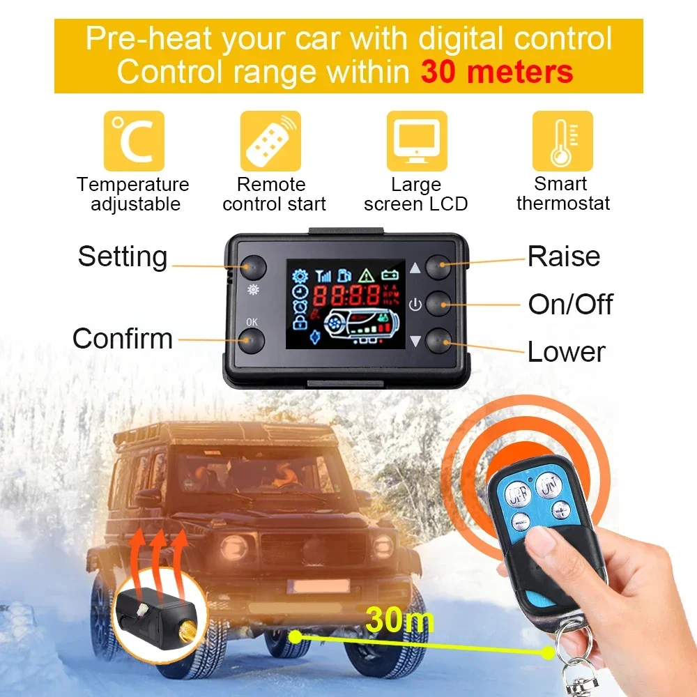 12V24V 5KW 자동차 디젤 히터 연료 작동 저소음 - 12V Diesel Heater With Remote 리뷰 및 가격