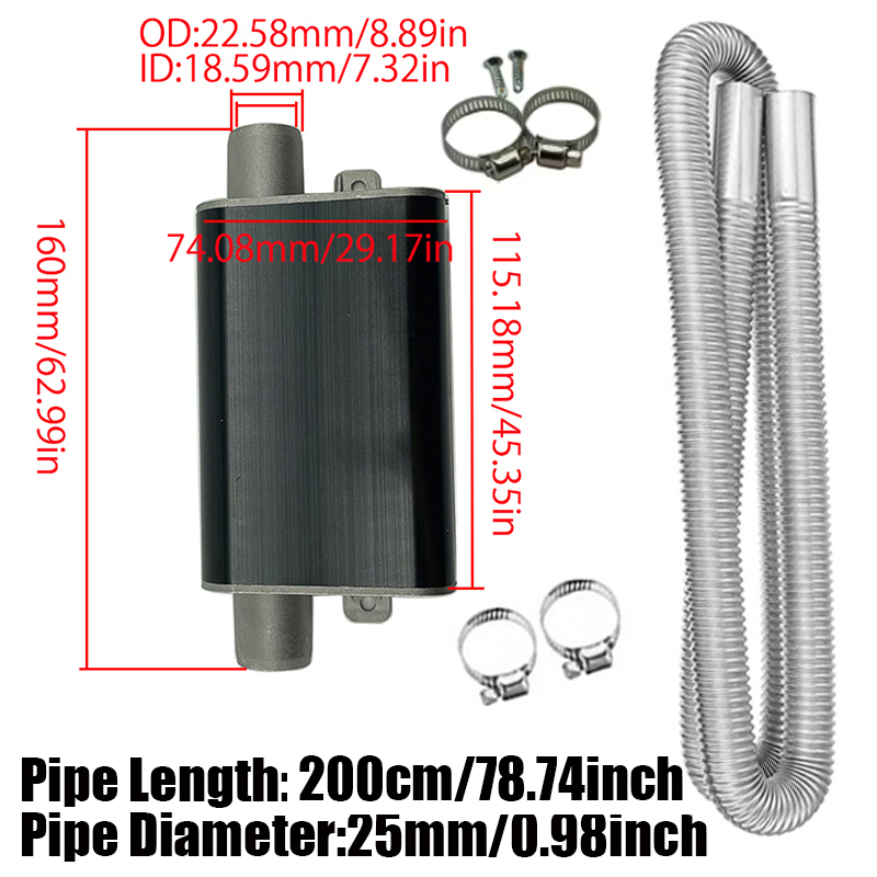 200cm 자동차 에어 디젤 주차 히터 배기 파이프 튜 - Diesel Heater Silencer Muffler 리뷰 및 가격
