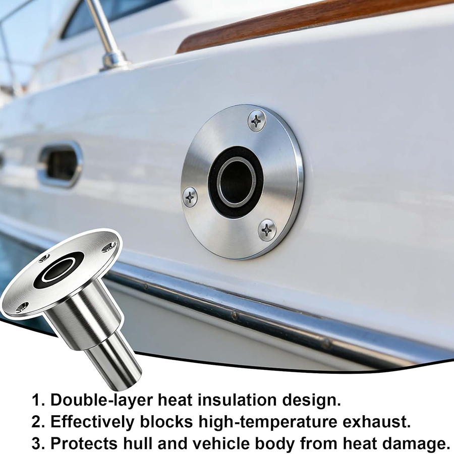 24mm/0.94' 316 스테인리스 스틸 선체 통과  - Diesel Heater Silencer Muffler 리뷰 및 가격