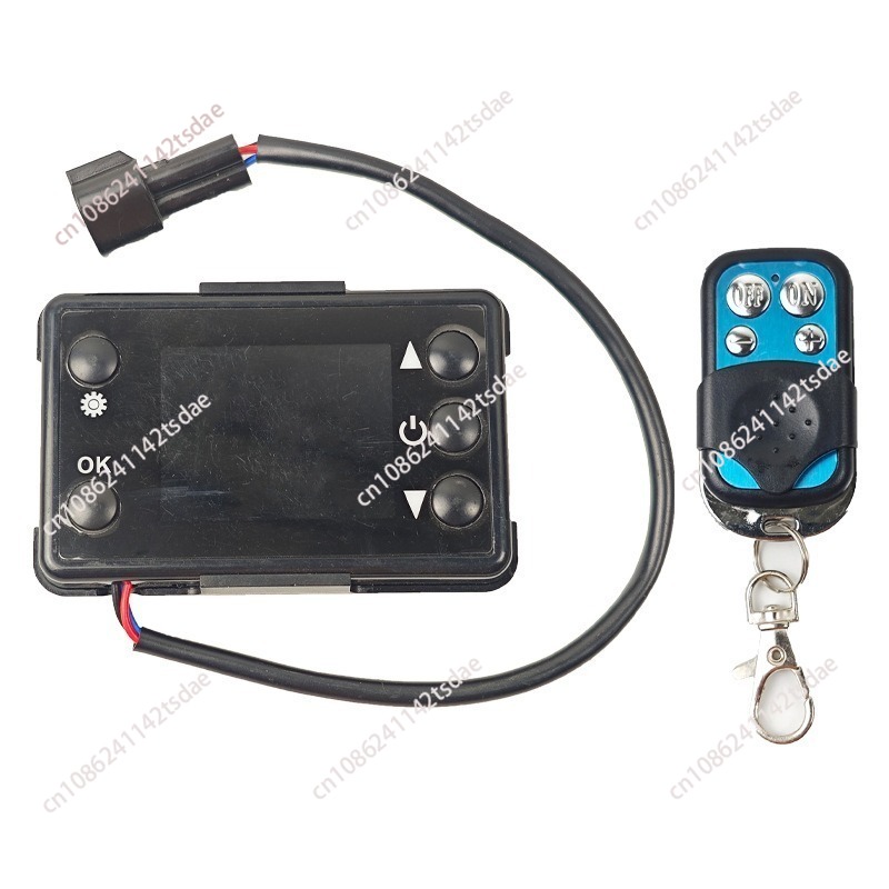 주요 부품인 메인보드, LCD 스위치, 리모컨, 배선  - Parking Heater Remote Control Kit 리뷰 및 가격