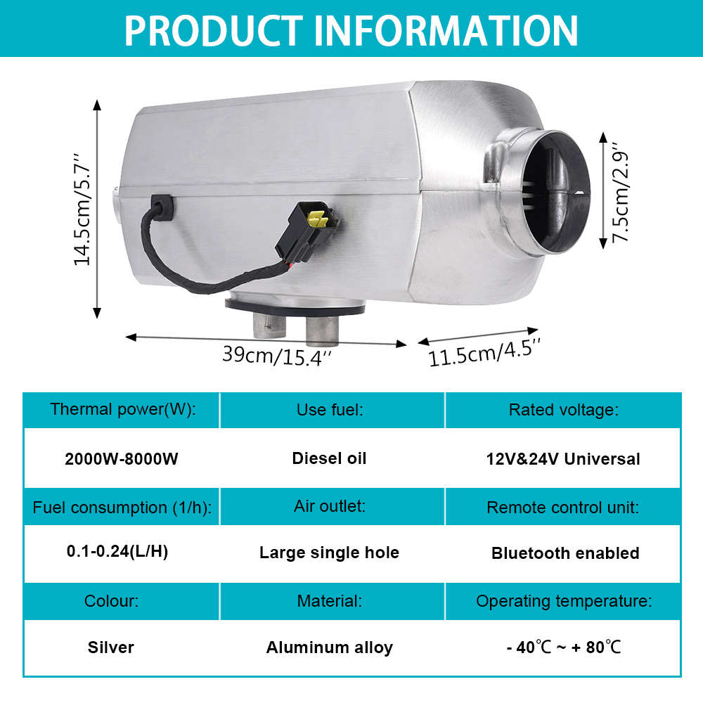 디젤식 주차용 히터, 2/5/8kW, 12V/24V,  - Diesel Air Heater Lcd Controller 리뷰 및 가격